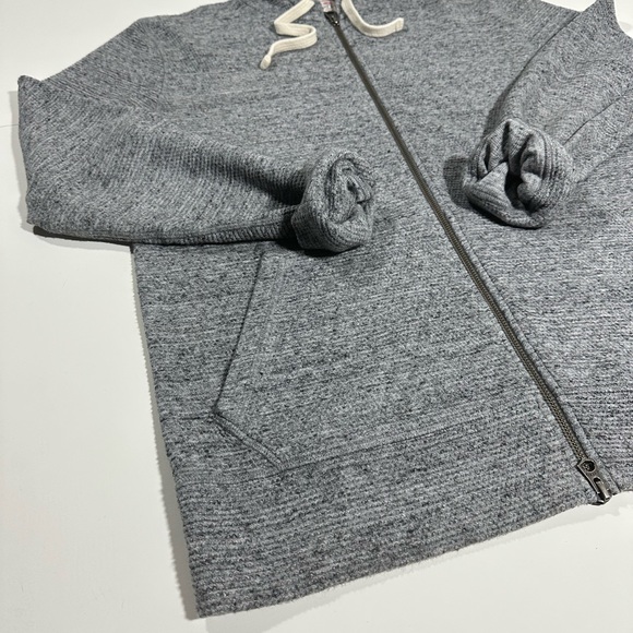 Men’s Faherty Waffle Zip Hoodie, Grey Storm Heather, Size Medium, MKS2305-GSH - Picture 2 of 11